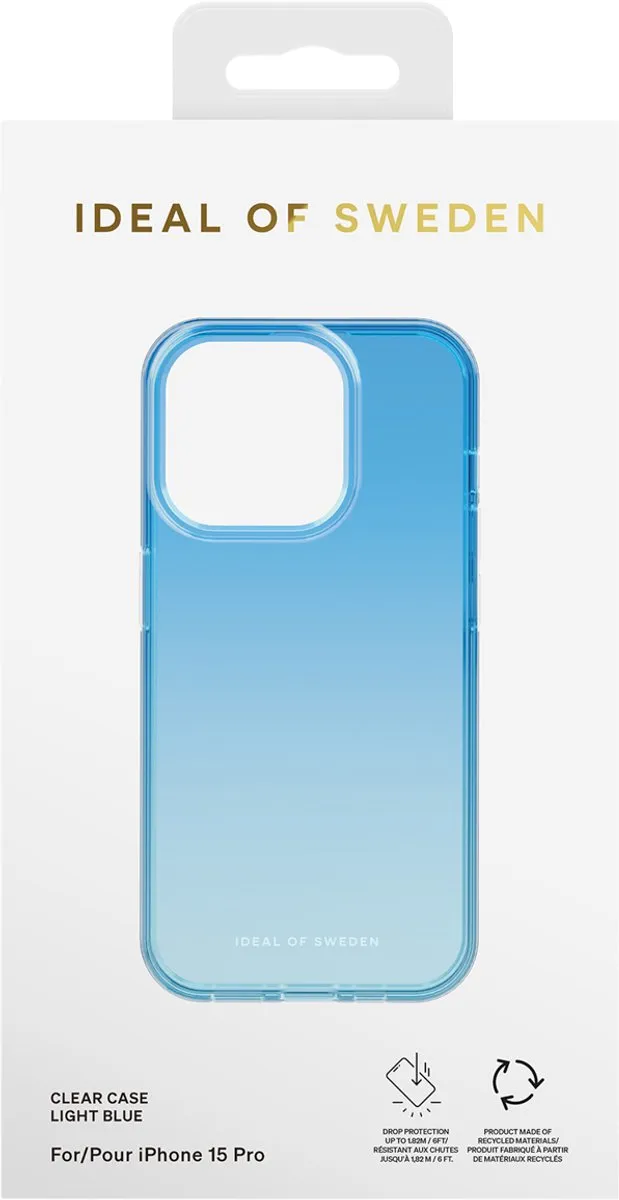 iDeal of Sweden iPhone 15 Pro Clear Case - Lichtblauw