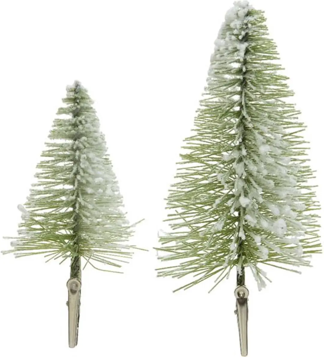 Mini kerstboom op clip set a 4 stuks