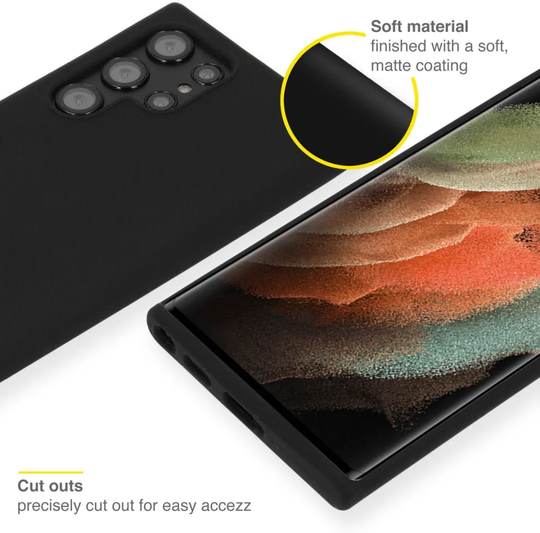 Accezz Hoesje Samsung Galaxy S22 Ultra - Zwart