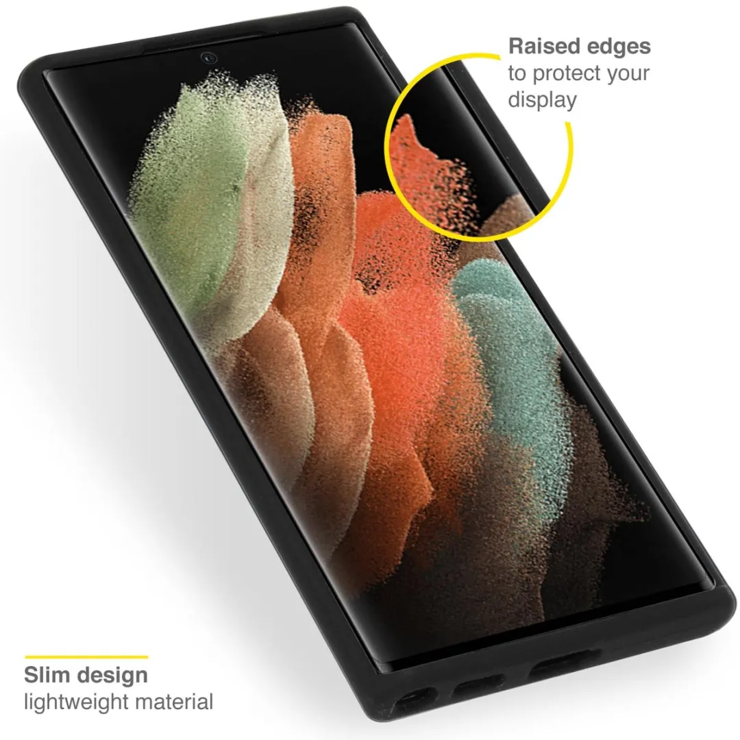 Accezz Hoesje Samsung Galaxy S22 Ultra - Zwart