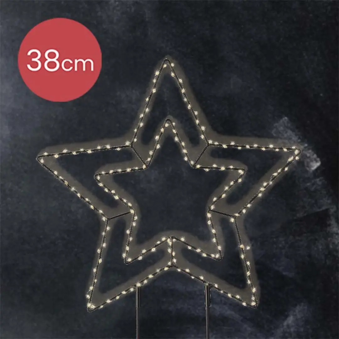 Metalen prik kerstster met 180 LED lampjes voor buiten