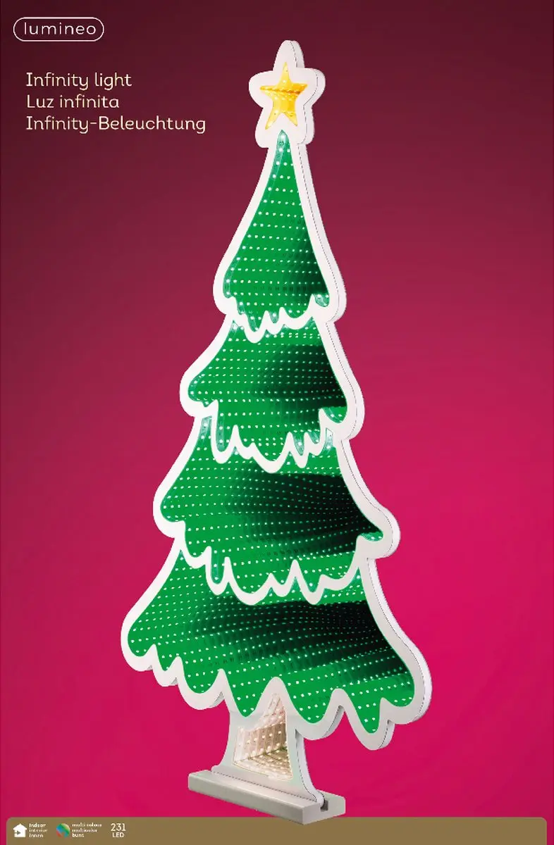 Lumineo LED Kerstboom Infinity 60cm - Koel Wit - afbeelding 2 van 3