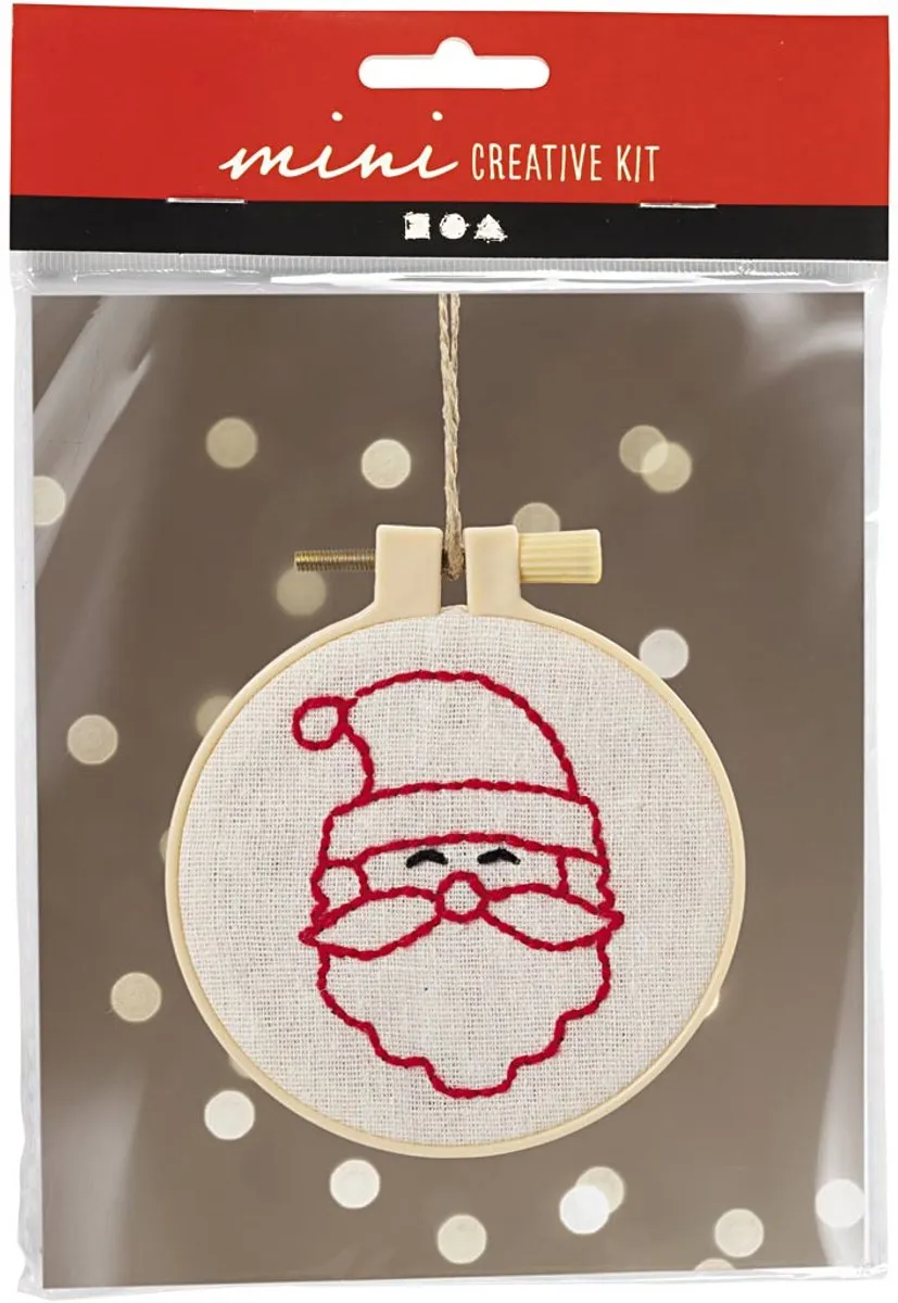Creativ Company Mini Hobbyset Borduurwerk Kerstman