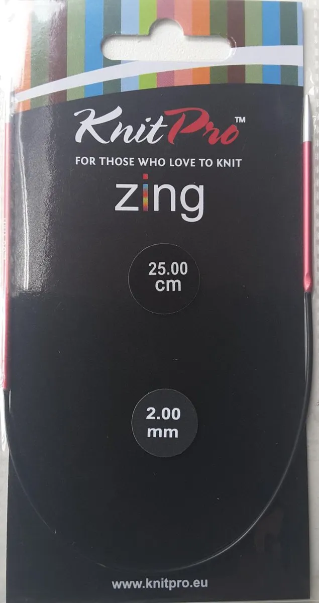 KnitPro Zing Rondbreinaalden 2.00mm