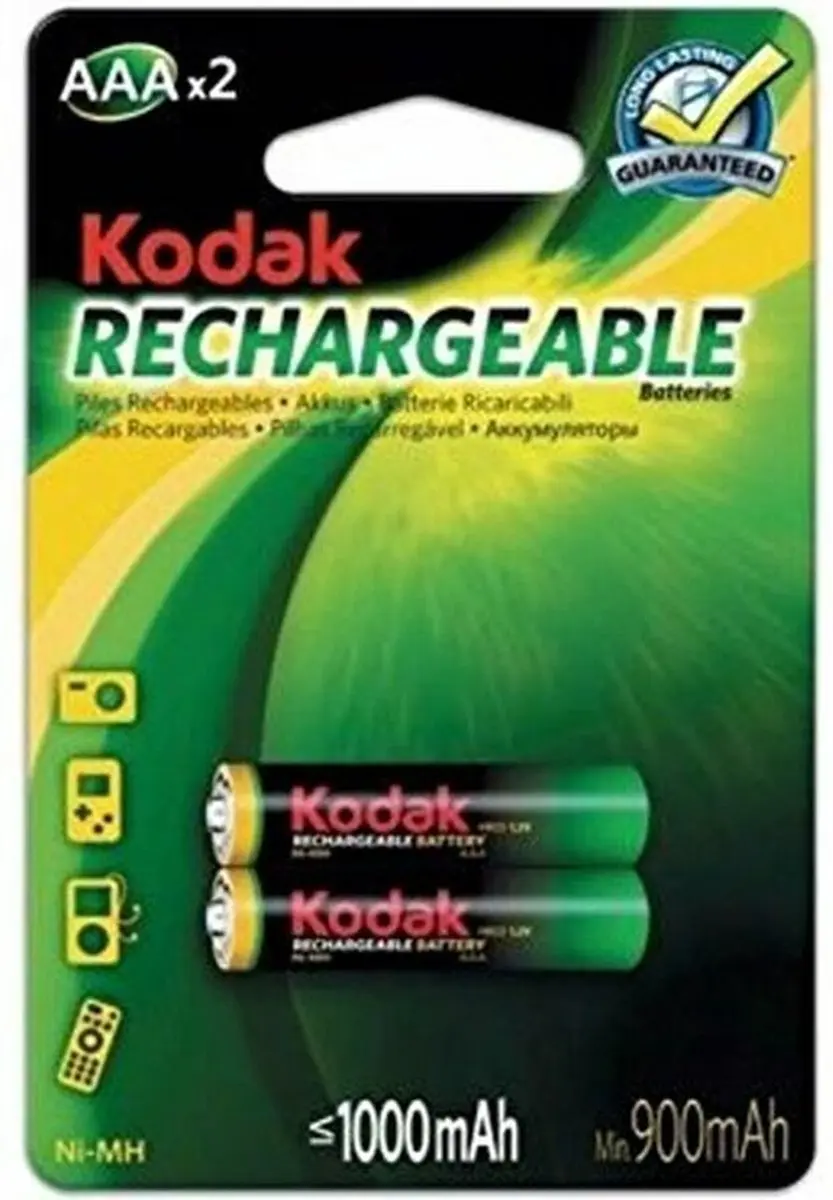 Kodak Oplaadbare Ni-MH AAA Batterij 1000mAh - 2-pak - afbeelding 4 van 4