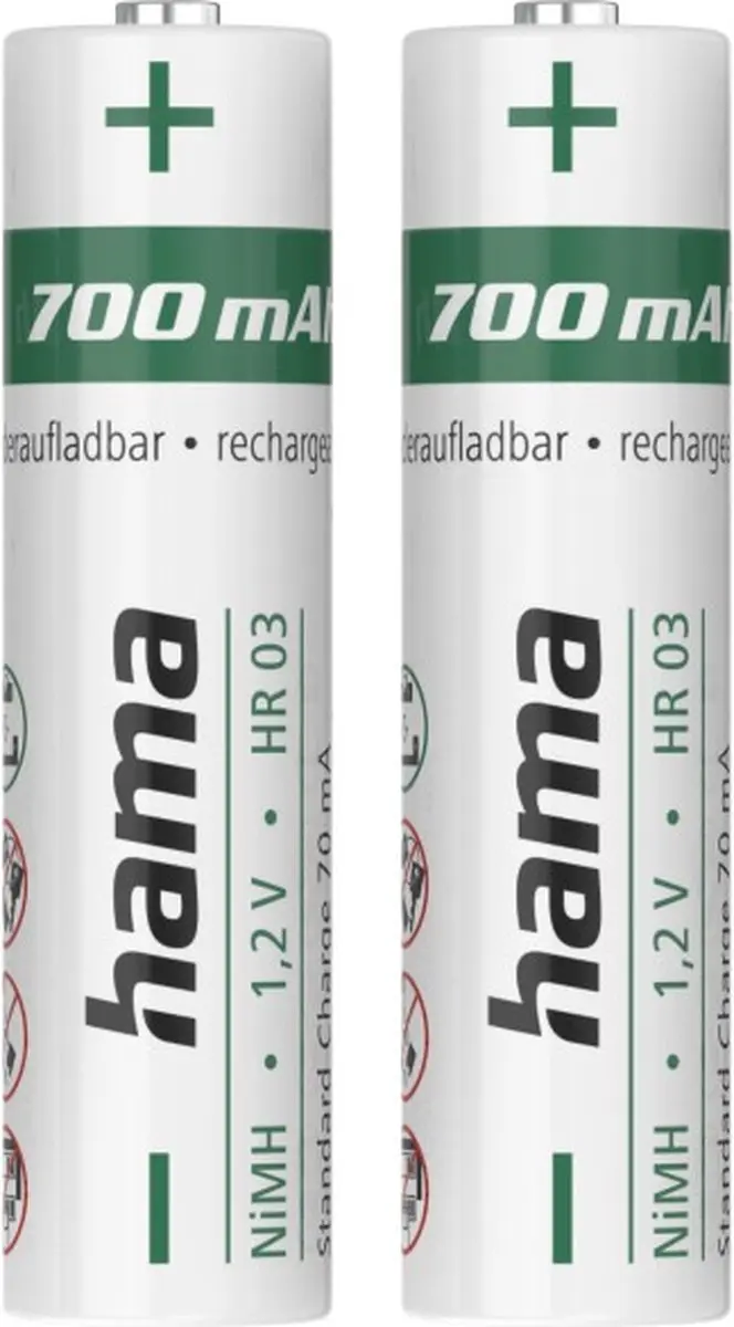 Hama Oplaadbare AAA Batterij NiMH 700mAh 1,2V