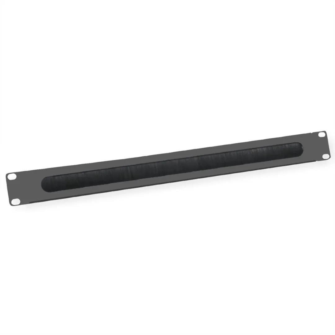 Value 19" Kabeldoorvoerstrook 1HE - Zwart