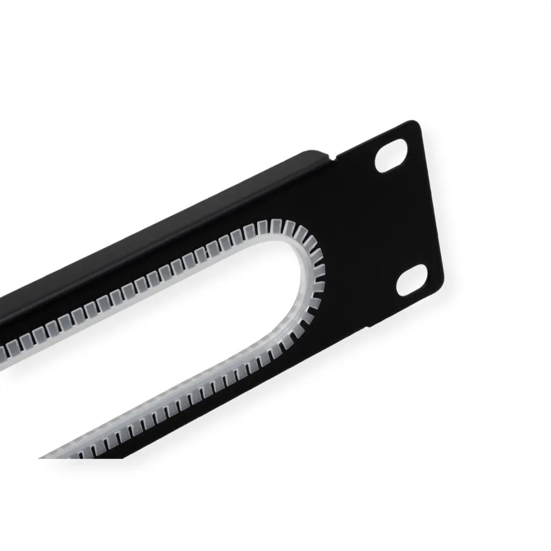 Value 19" Kabeldoorvoerstrook 1HE - Zwart