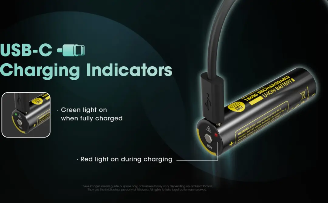 Nitecore NL1836R 18650 Li-Ion accu 3600mAh USB-C - afbeelding 5 van 5
