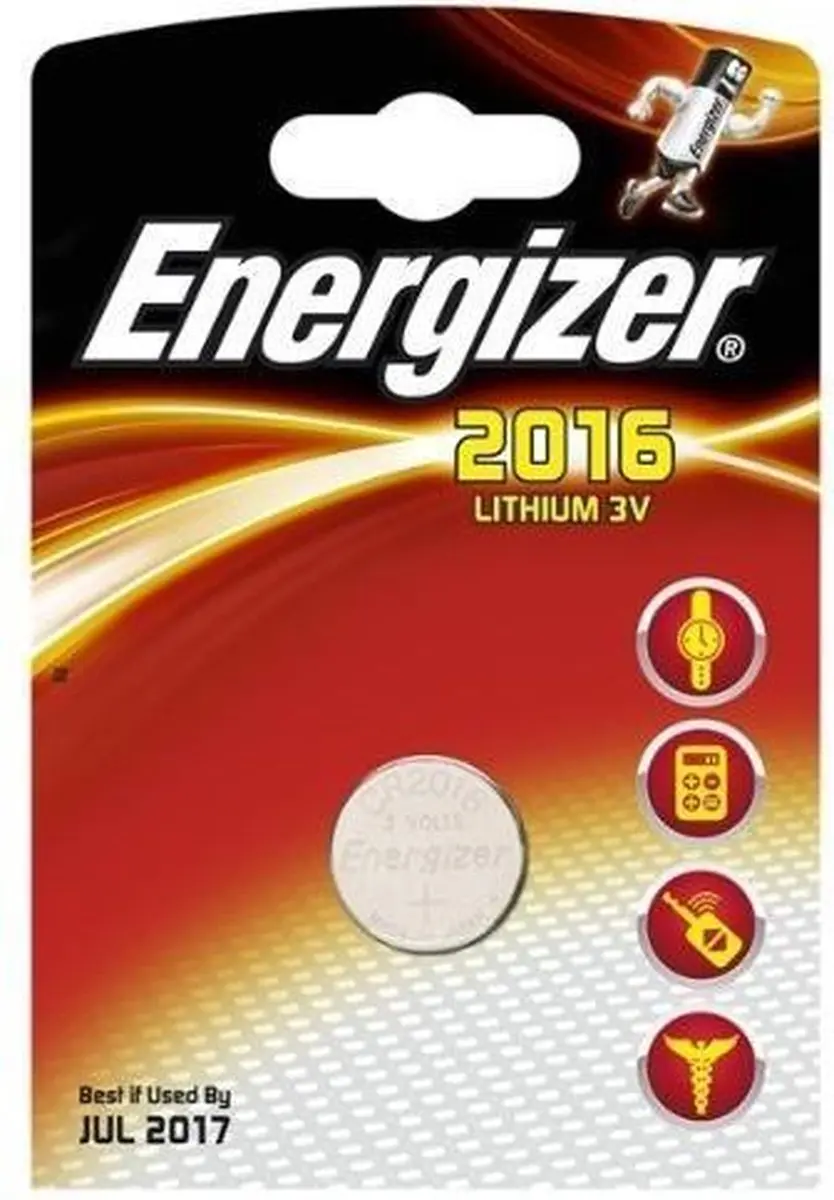 Energizer CR2016 Knoopcelbatterij - 3V Lithium - afbeelding 3 van 5