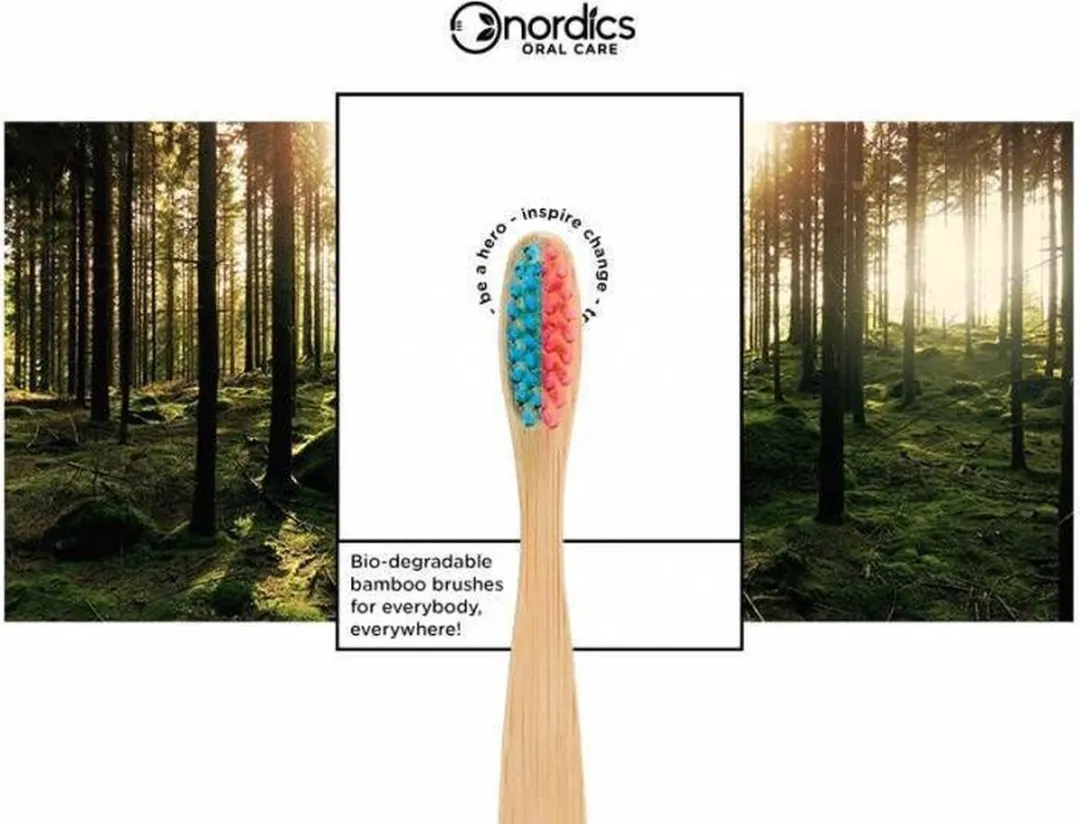 NÖRDIC Tandenborstel Bamboe 23cm - Blauw