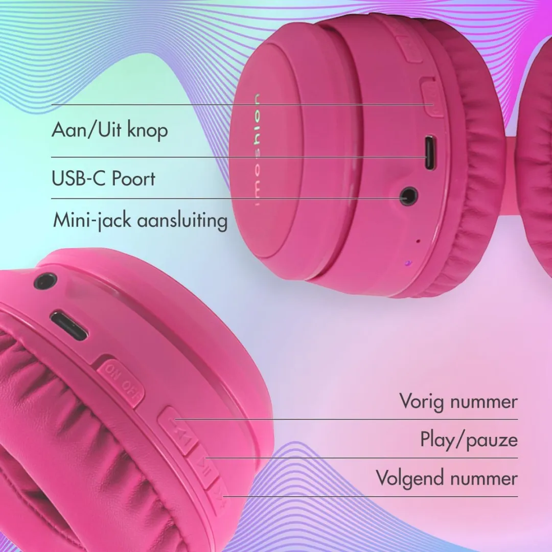 Imoshion SH00074644 Kinder Koptelefoon - Bluetooth - Roze