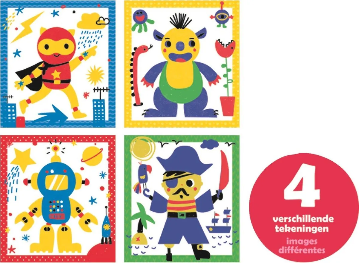 Jumbo Dessineo Color 18625 Personages - Multicolor