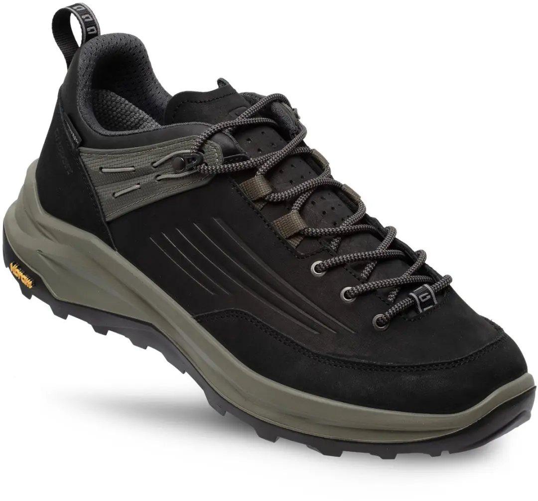 Grisport Outlander low zwart groen wandelschoenen uni (15601-167)