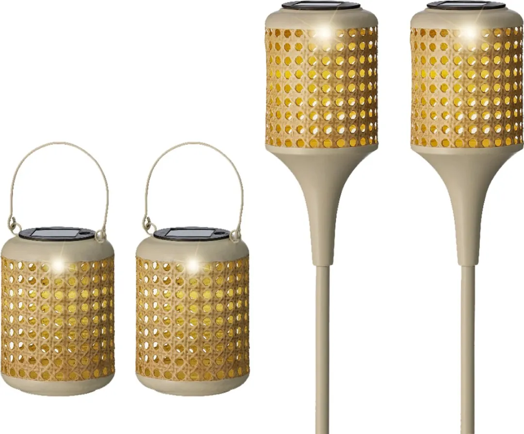 Lumineo Solar Set Tuinlamp & Lantaarn - 4 Stuks - afbeelding 5 van 6