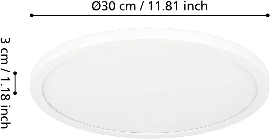 Eglo Minerario Plafondlamp LED Ø30cm - Wit