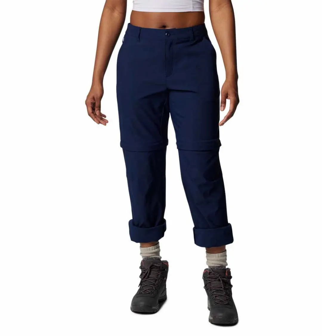 Broek Columbia Women Leslie Falls Convertible Pant Long Collegiate Navy-10