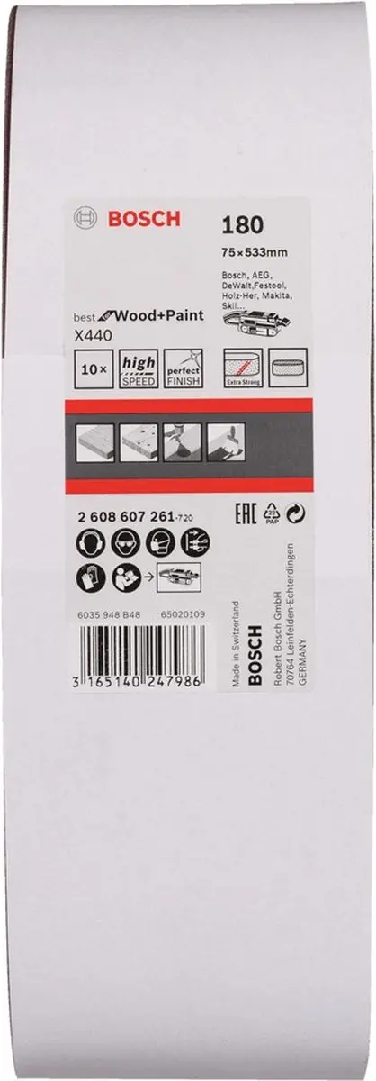 Bosch 2608607261 Schuurband 75x533mm K180