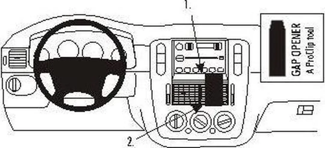 Brodit ProClip 853256 Telefoonhouder - Ford Explorer 2002-2005 - Zwart