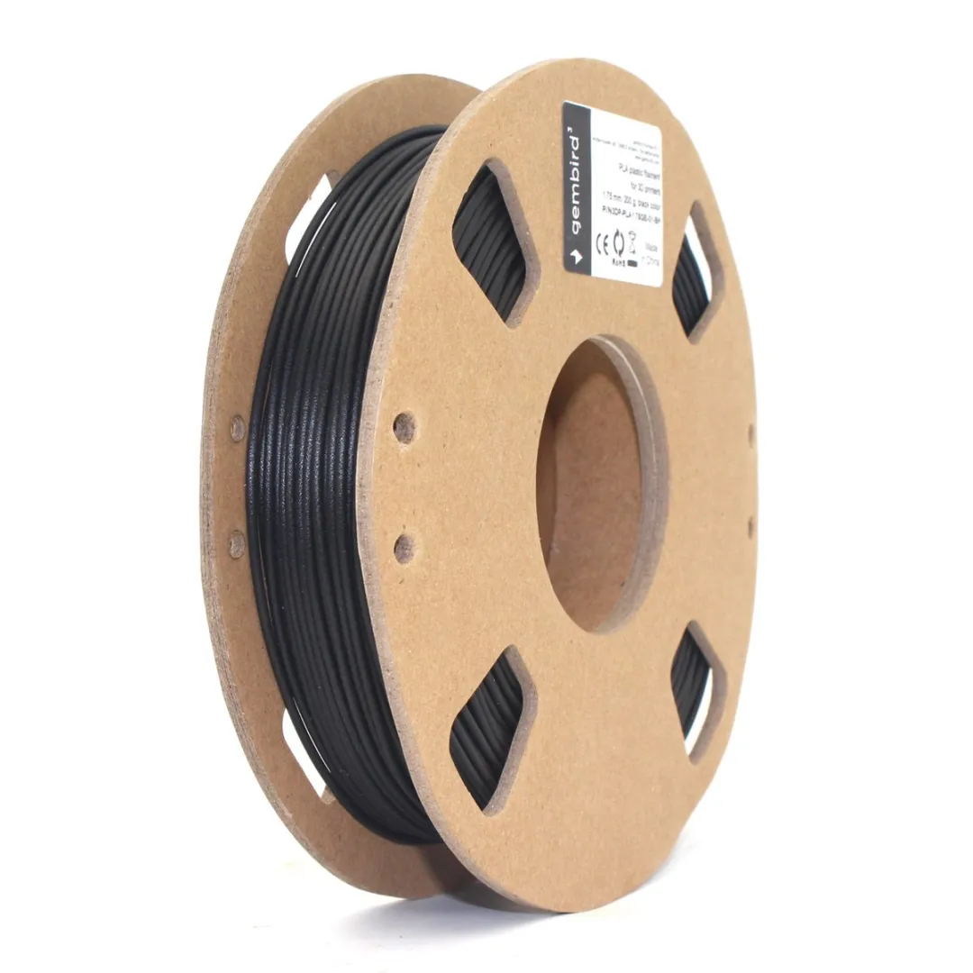 Gembird PLA Filament 1.75mm - 200g - Zwart
