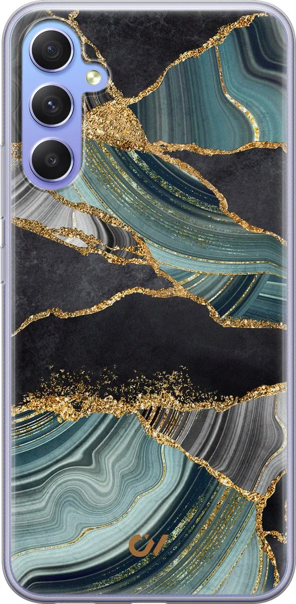 Casevibes Hoesje Samsung Galaxy A34 Marble Jade Stone