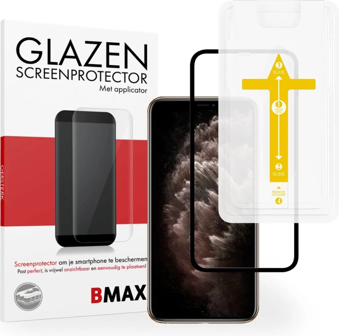 BMAX iPhone 11 Pro Screenprotector - Full Cover - Zwart