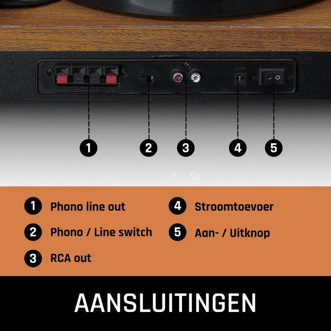 Lenco LS-310WD Platenspeler - Bluetooth - Hout