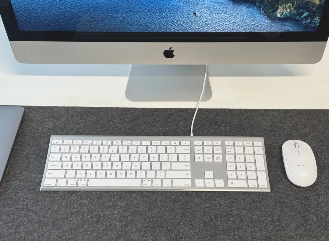 Macally UCACEKEYA2 USB Toetsenbord - US QWERTY - Wit/Zilver
