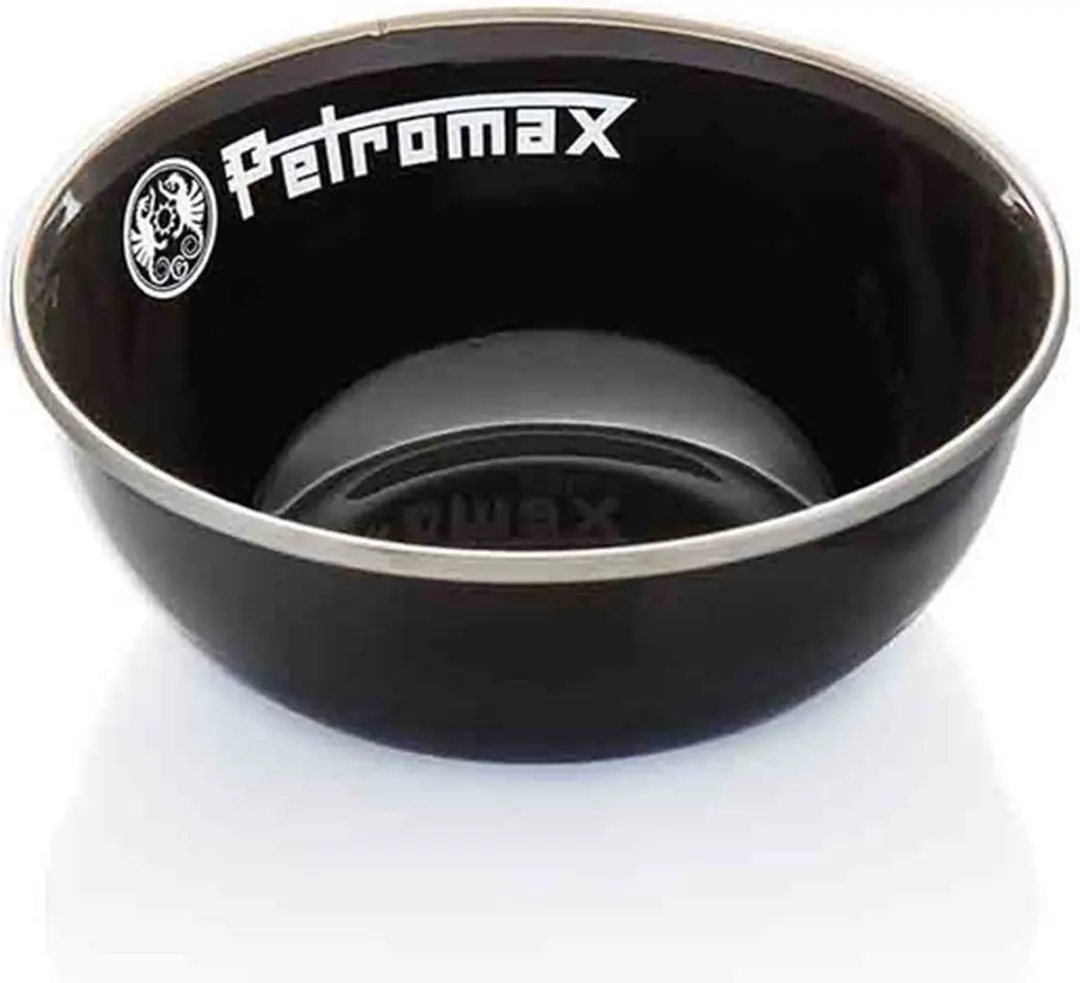 Petromax emaille kom 1L zwart 2 stuks