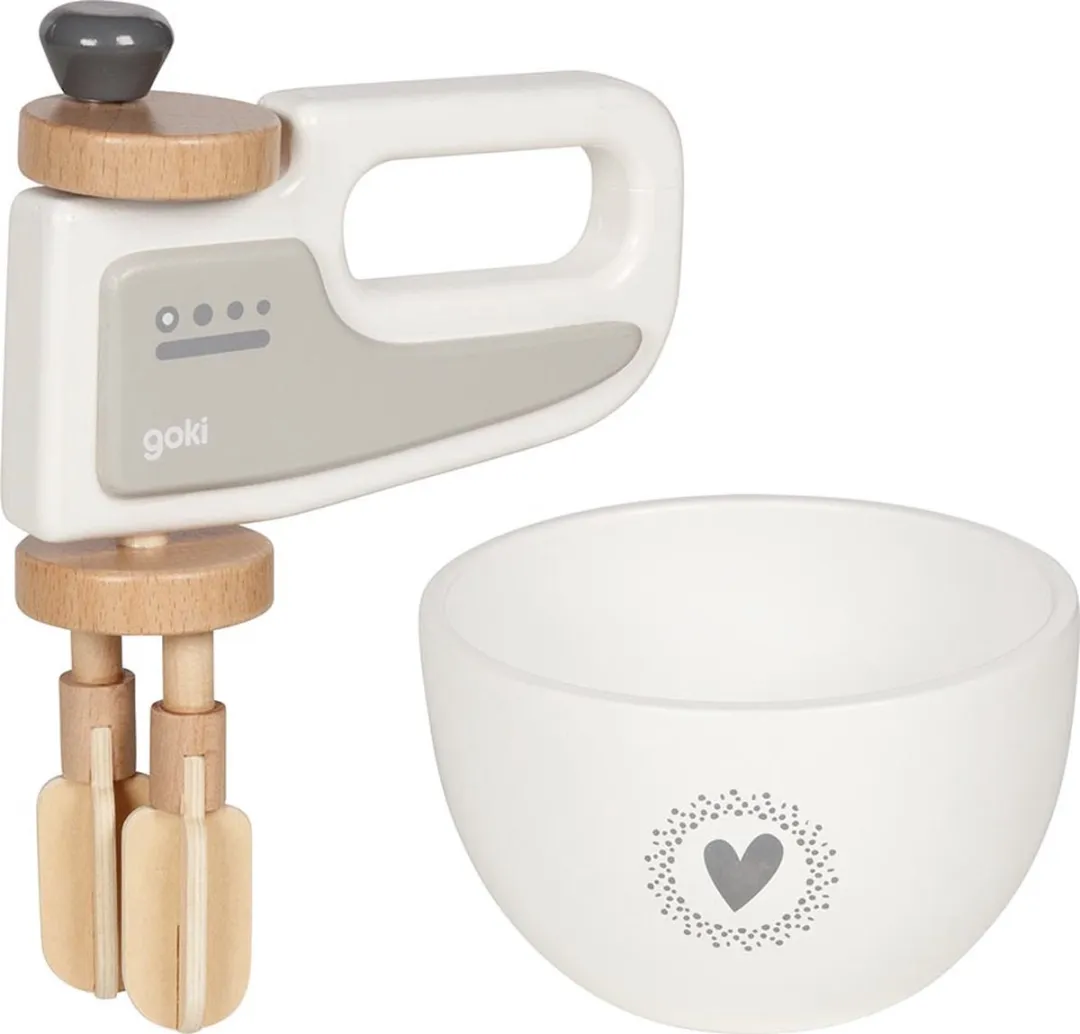 Goki Handmixer met kom - Multikleur