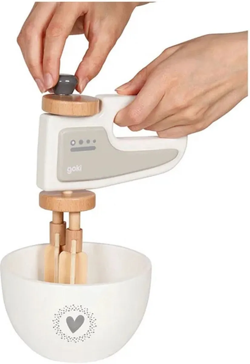 Goki Handmixer met kom - Multikleur