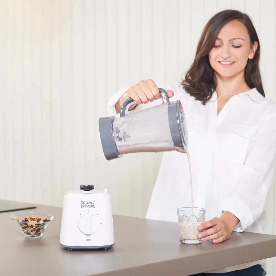 BLACK+DECKER BXJB500E Blender 500W - Wit - afbeelding 6 van 6
