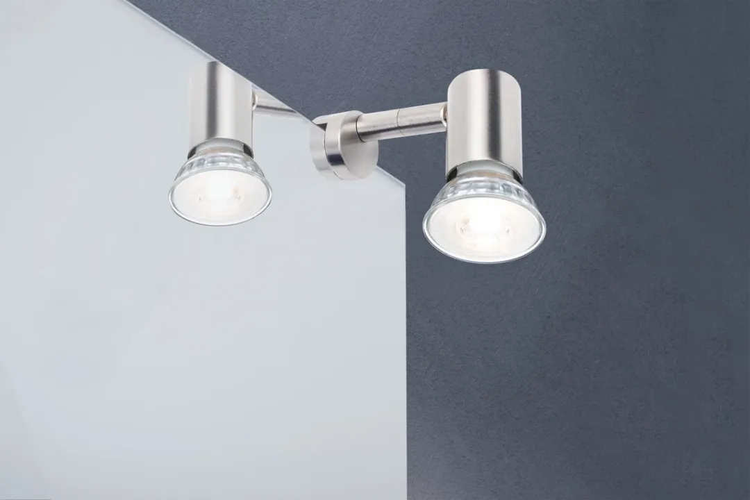 Paulmann Galeria LED-spiegellamp Simplo GU10 2700K - 345lm - Staal geborsteld