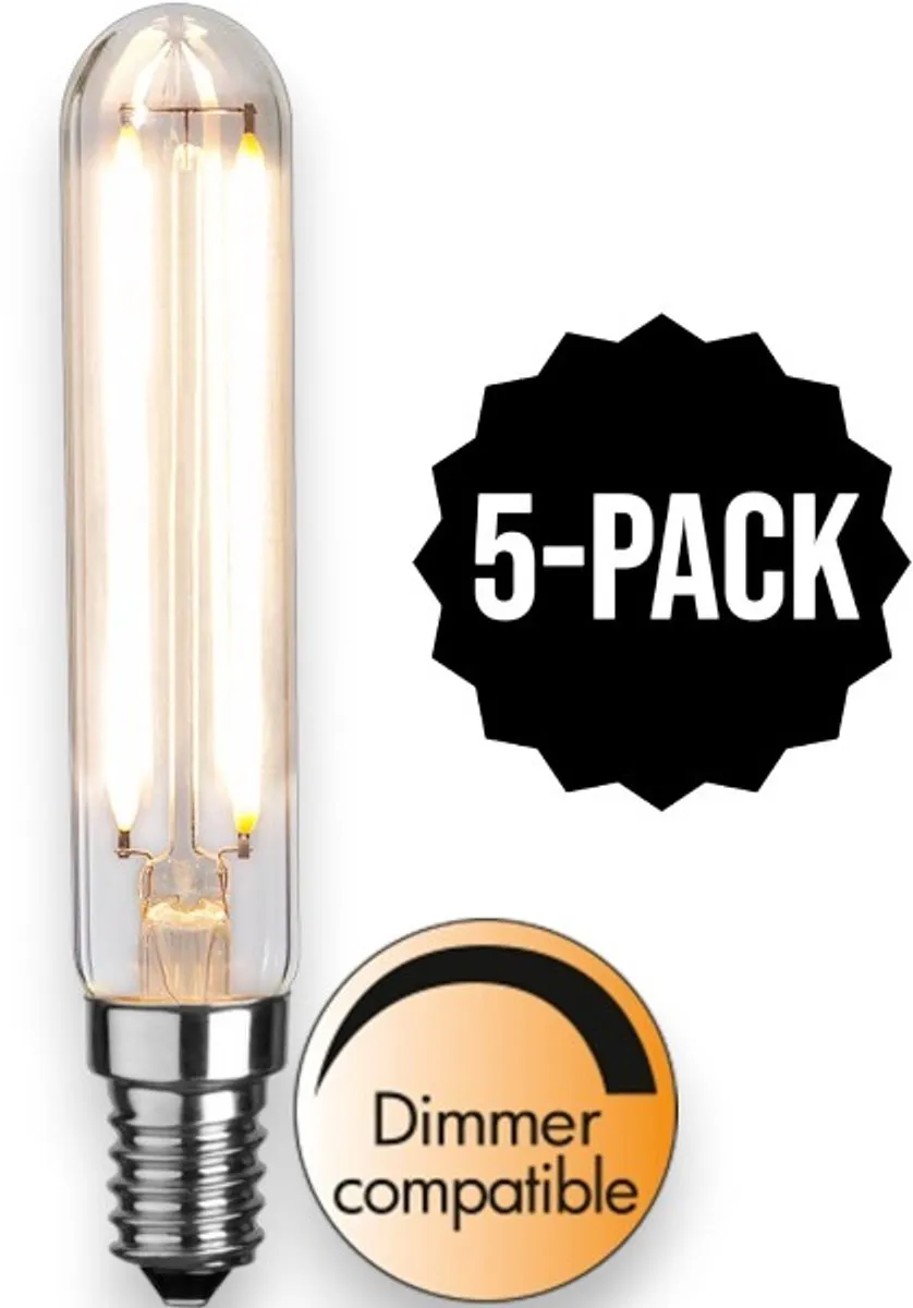 Star Trading Staaflamp E14 3.3W Extra Warm Wit - 5 Stuks