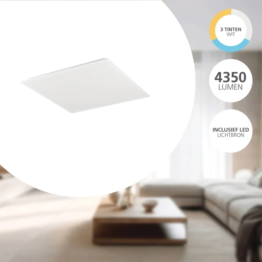 EGLO connect.z Moradillo LED Paneel 59,5x59,5cm - Wit - Instelbaar licht
