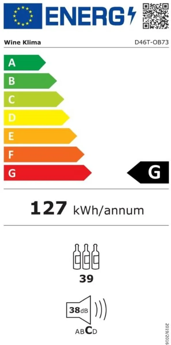 Neff KU9213HG0 Inbouwwijnkelder 120L - 44 Flessen - 2 Zones - Zwart