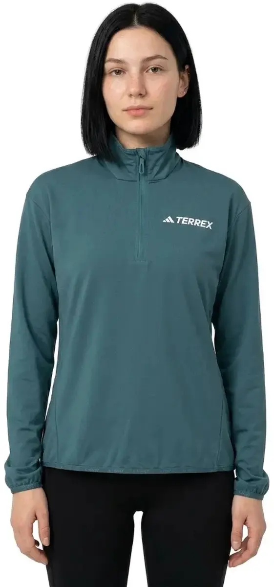 Adidas Terrex Multi Climawarm Tech Fleece Met Halve Rits Blauw XL Vrouw