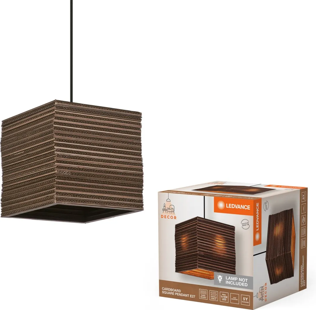 LEDVANCE Decor Karton Hanglamp - E27 - Bruin