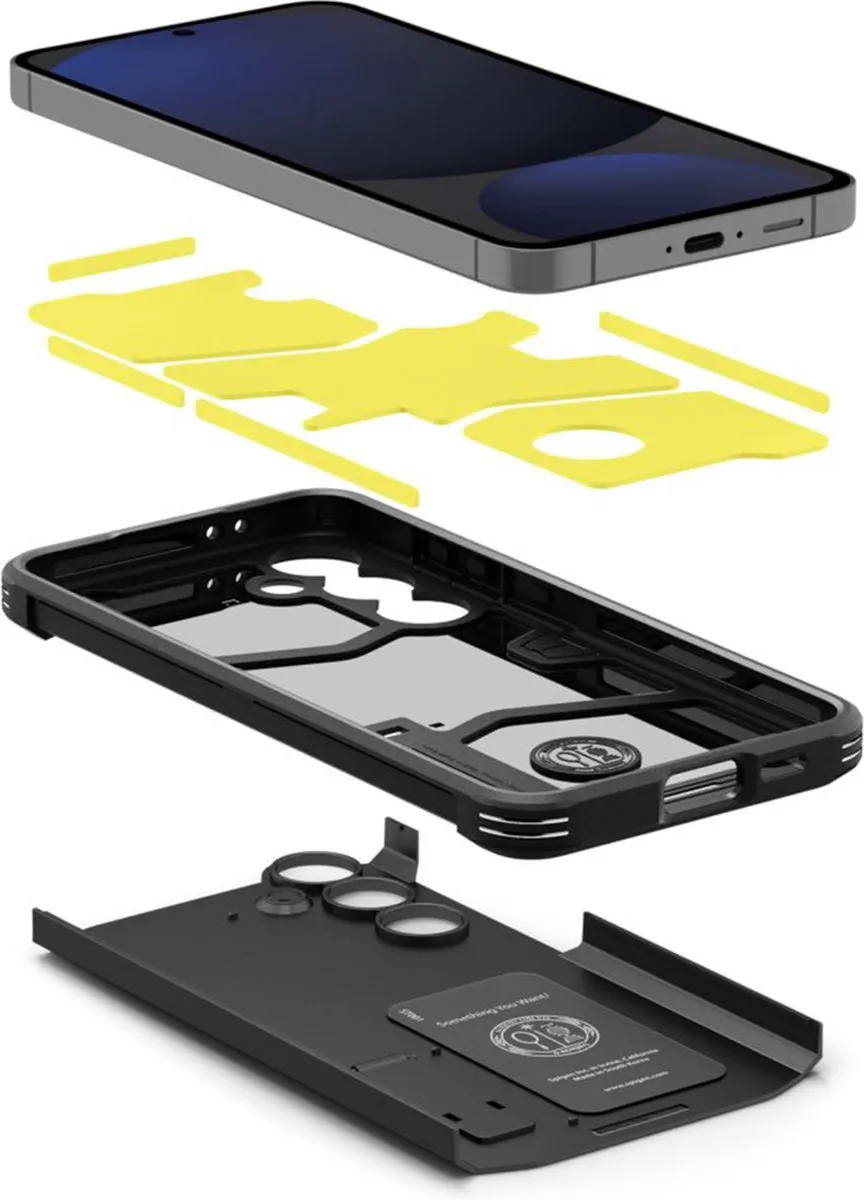 Spigen Tough Armor ACS08623 Hoesje - Samsung Galaxy S24 FE - Zwart
