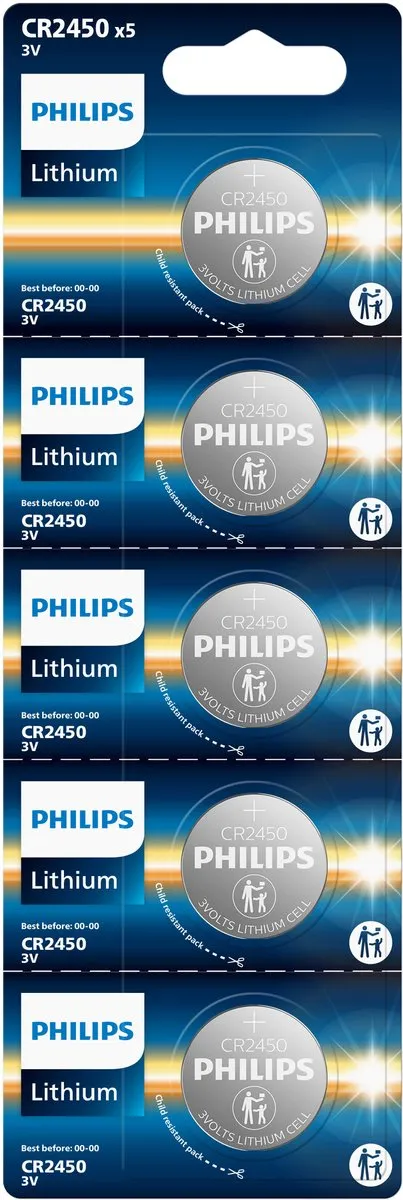 Philips CR2450 Knoopcelbatterij 600mAh