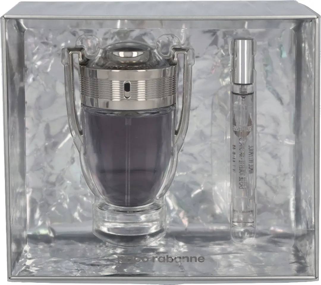 New: Paco Rabanne Invictus 100ml Edt Spray / 10ml Travel Spray