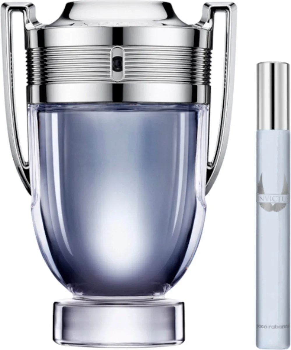 New: Paco Rabanne Invictus 100ml Edt Spray / 10ml Travel Spray