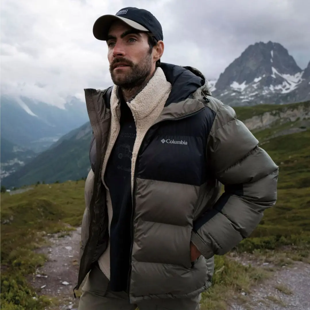 Columbia Pike Lake™ II Hooded Jacket Men's Outdoorjas - Stone Green, Shark - Maat XL - afbeelding 6 van 6