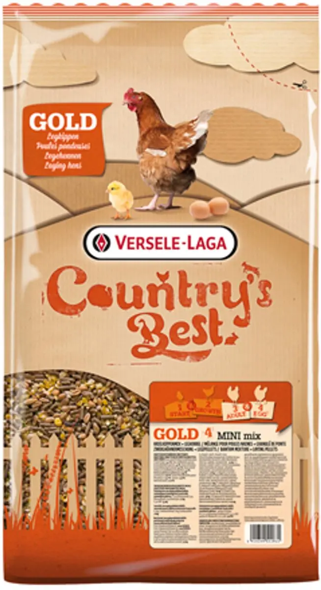 Versele-Laga Country's Best Gold 4 Mini Kippenvoer 2x20kg - afbeelding 3 van 4
