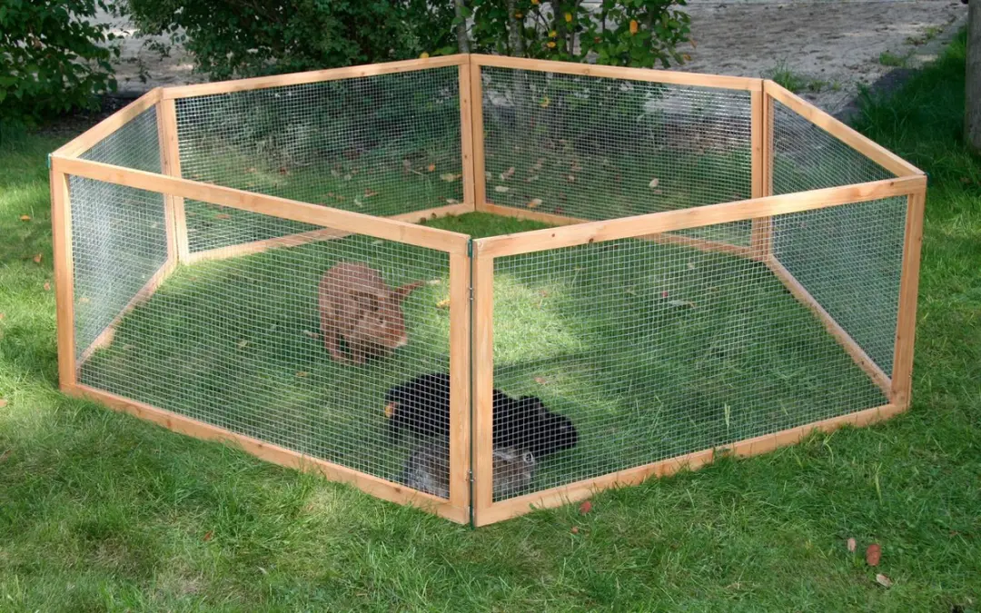 Kerbl Vario 84399 Buitenverblijf - 120x120x59cm - Bruin - afbeelding 4 van 6