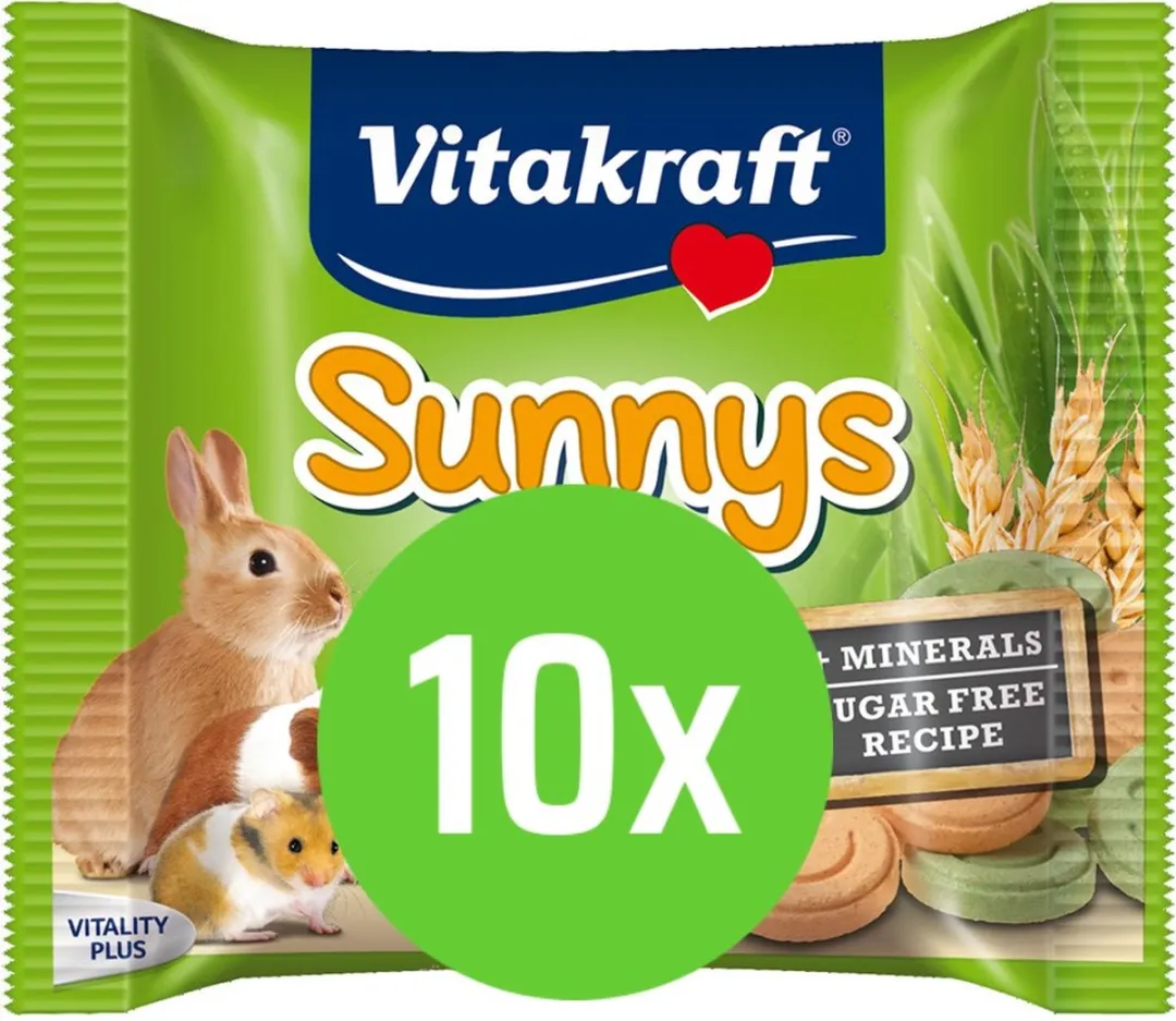 Vitakraft Sunny's Suikervrije Knaagdier- en Konijnenrondjes 50g