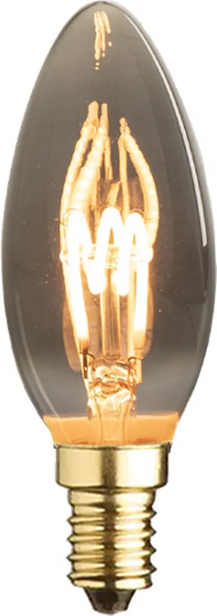 Lybardo E14 Kaarslamp 2W 8-pack - Rookglas - 2200K - afbeelding 6 van 6