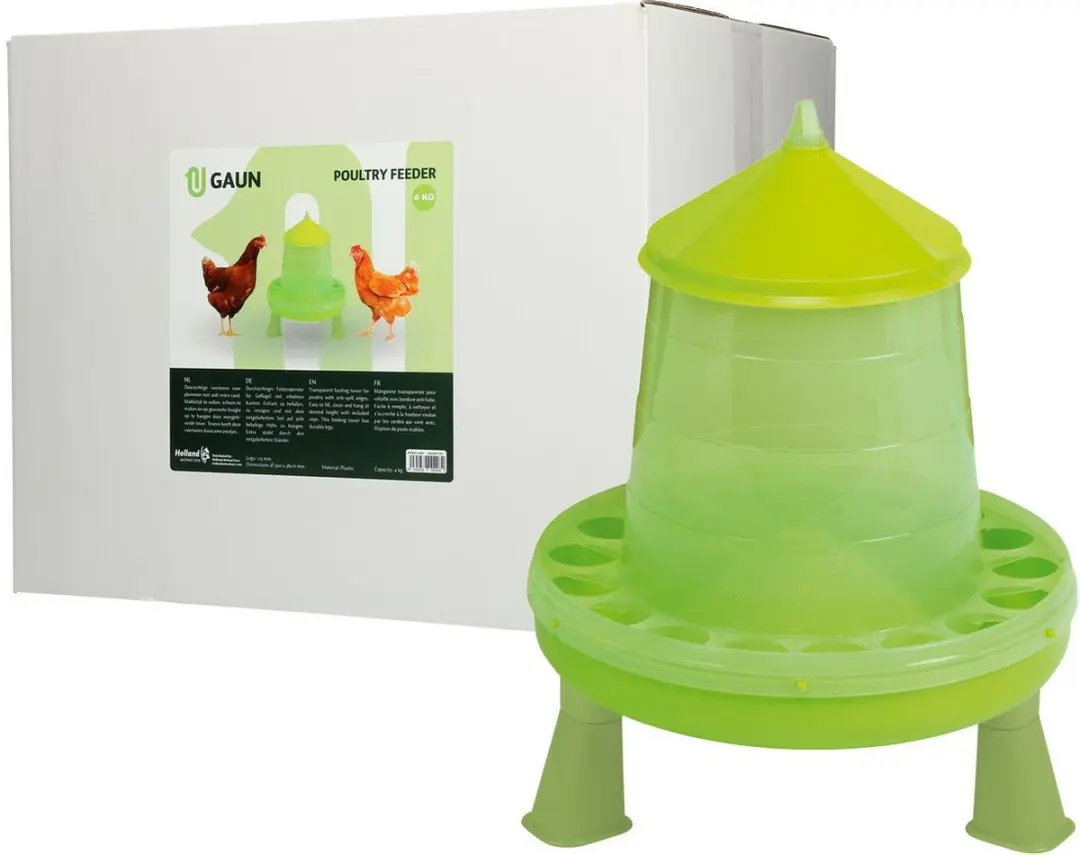 Gaun Pluimvee Voertoren op Pootjes - 4 kg - Groen - afbeelding 2 van 3
