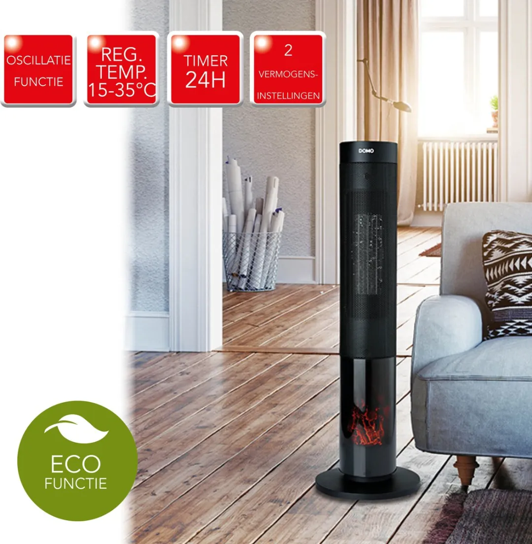 Domo DO7345H Keramische Kachel 2000W - Zwart