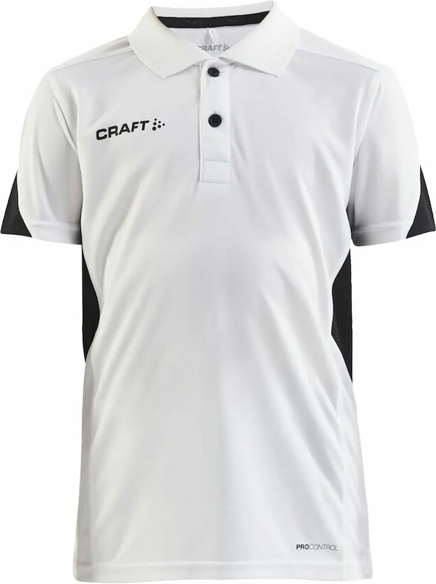 Craft Pro Control Impact Polo Jr - White/Black - 122/128